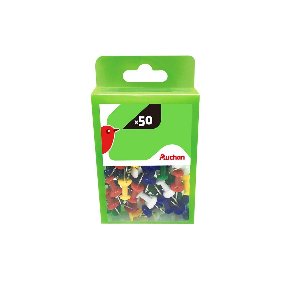 AUCHAN Boite de 50 épingles mémo 9mm