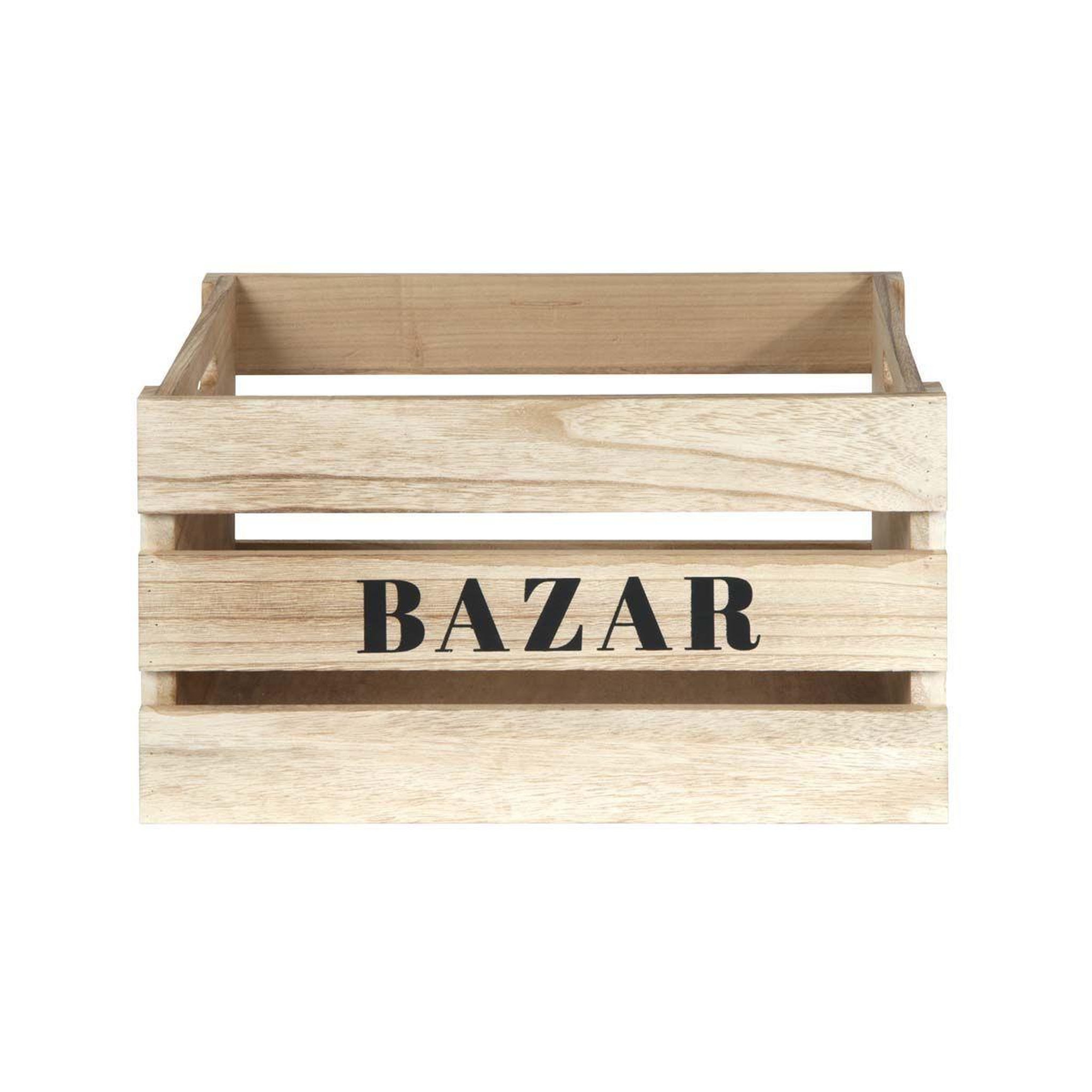 Voir la diapositive 2 : The Home Deco Factory Lot de 3 cagettes déco  bazar  40cm naturel
