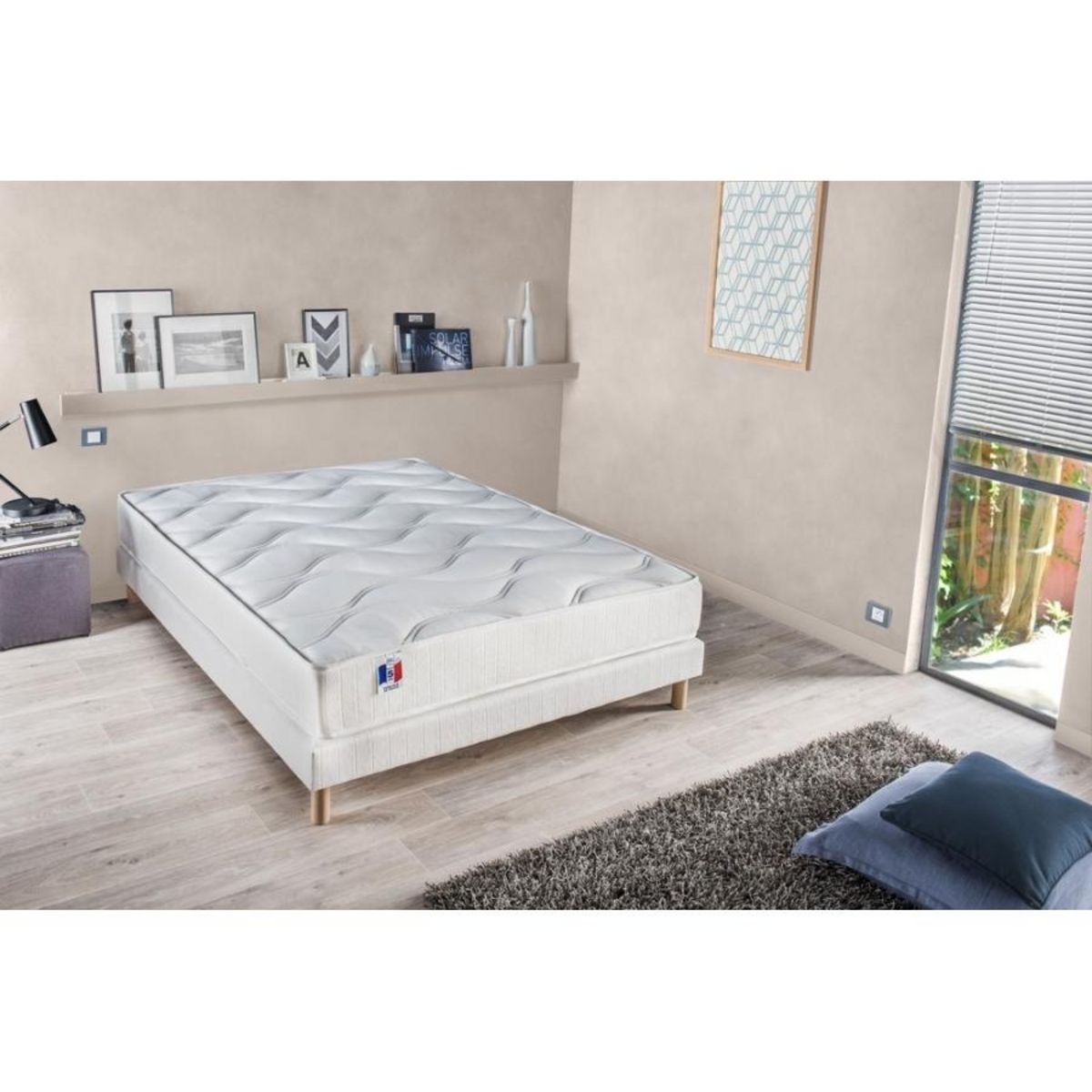 IDLITERIE Matelas à mémoire de forme DIMAIME avec soutien ferme, fabriqué en France