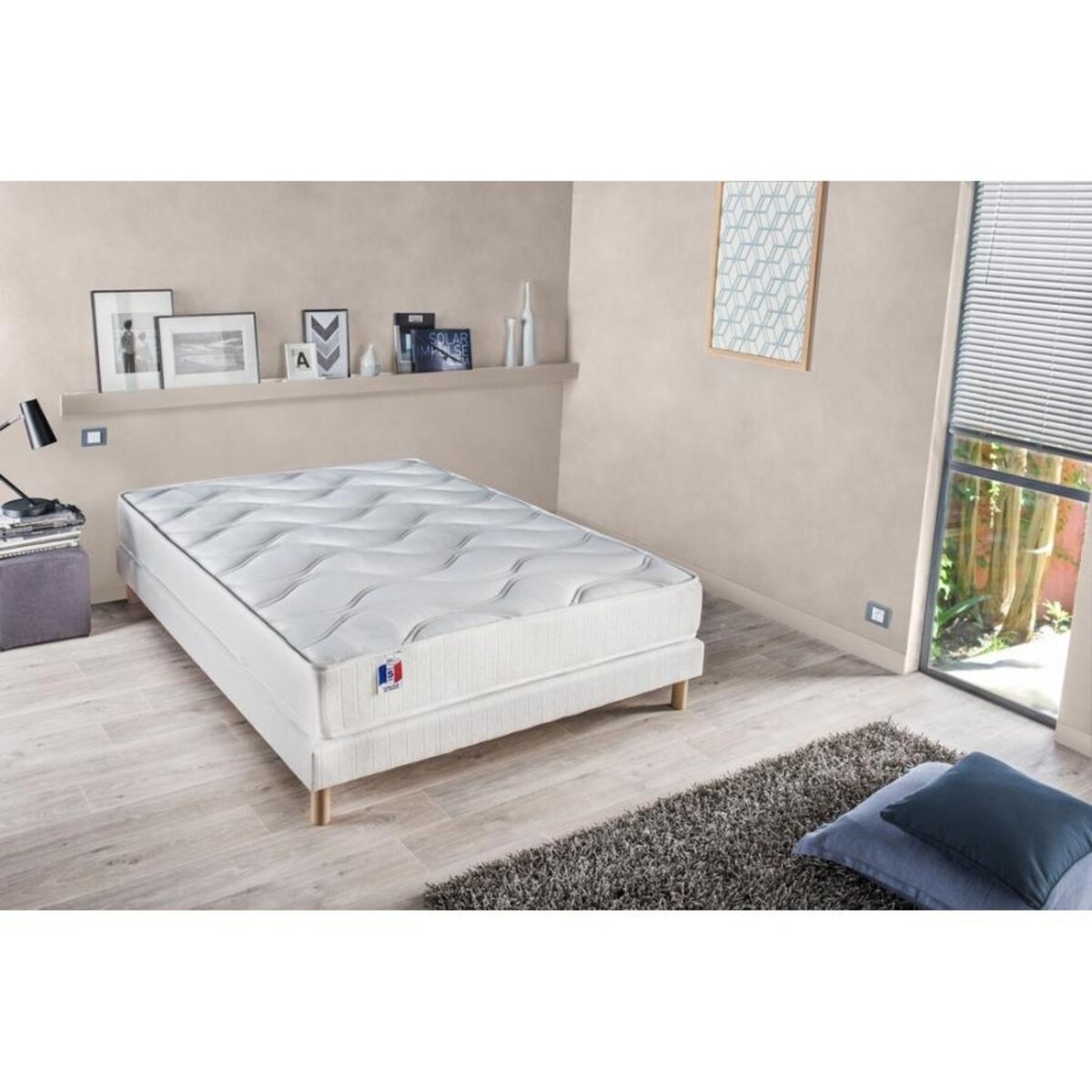 IDLITERIE Matelas à mémoire de forme DIMAIME avec soutien ferme, fabriqué en France