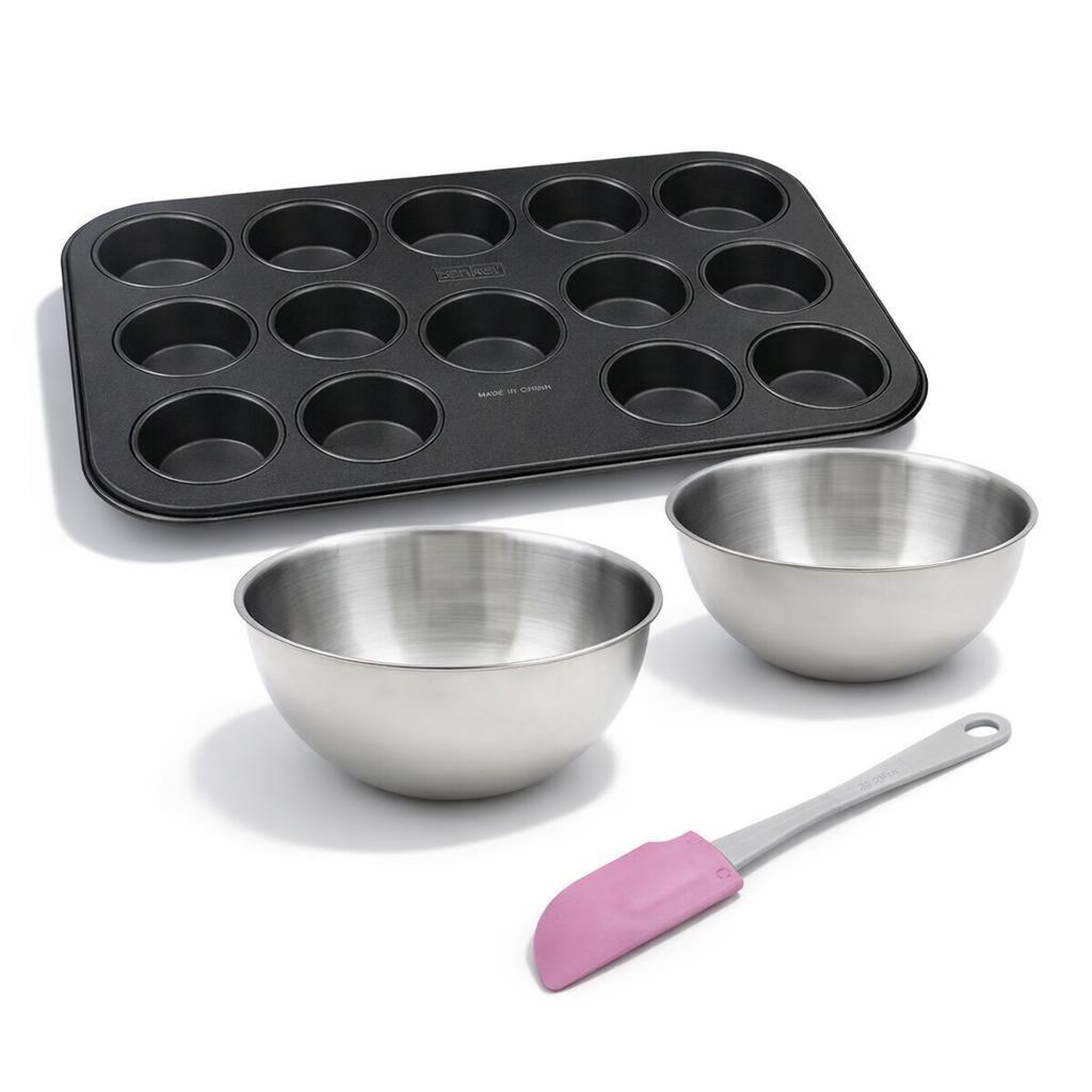 ZENKER Set de 4 ustensiles de pâtisserie moule à gâteaux bol spatule black mettallic black mettallic zenker  black mettallic
