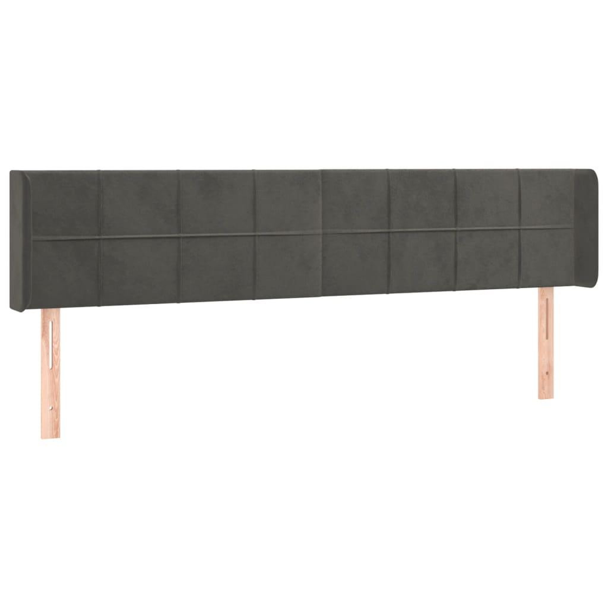 Voir la diapositive 3 : VIDAXL Tete de lit a LED Gris fonce 203x16x78/88 cm Velours