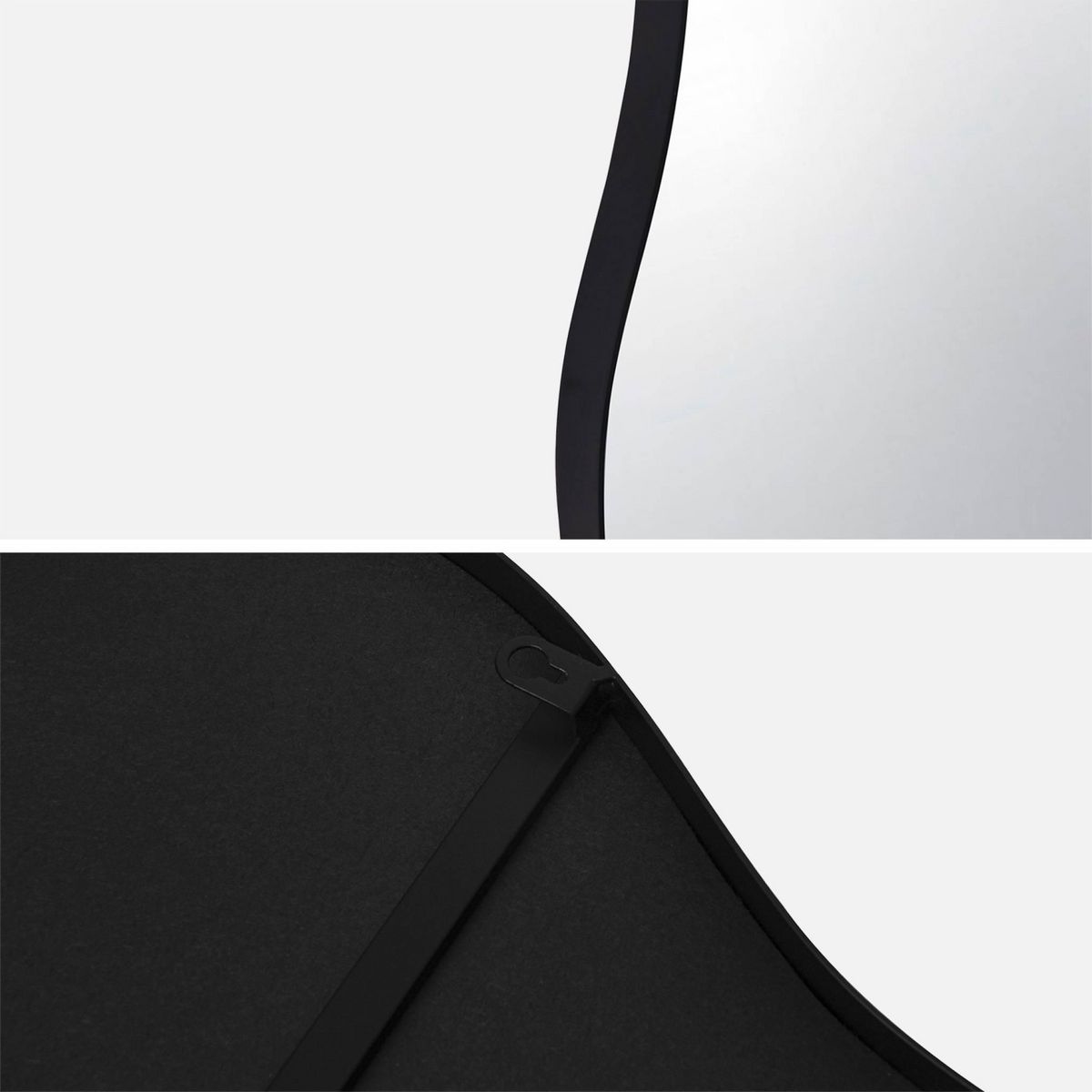 SWEEEK Miroir organique en métal noir HARLOW