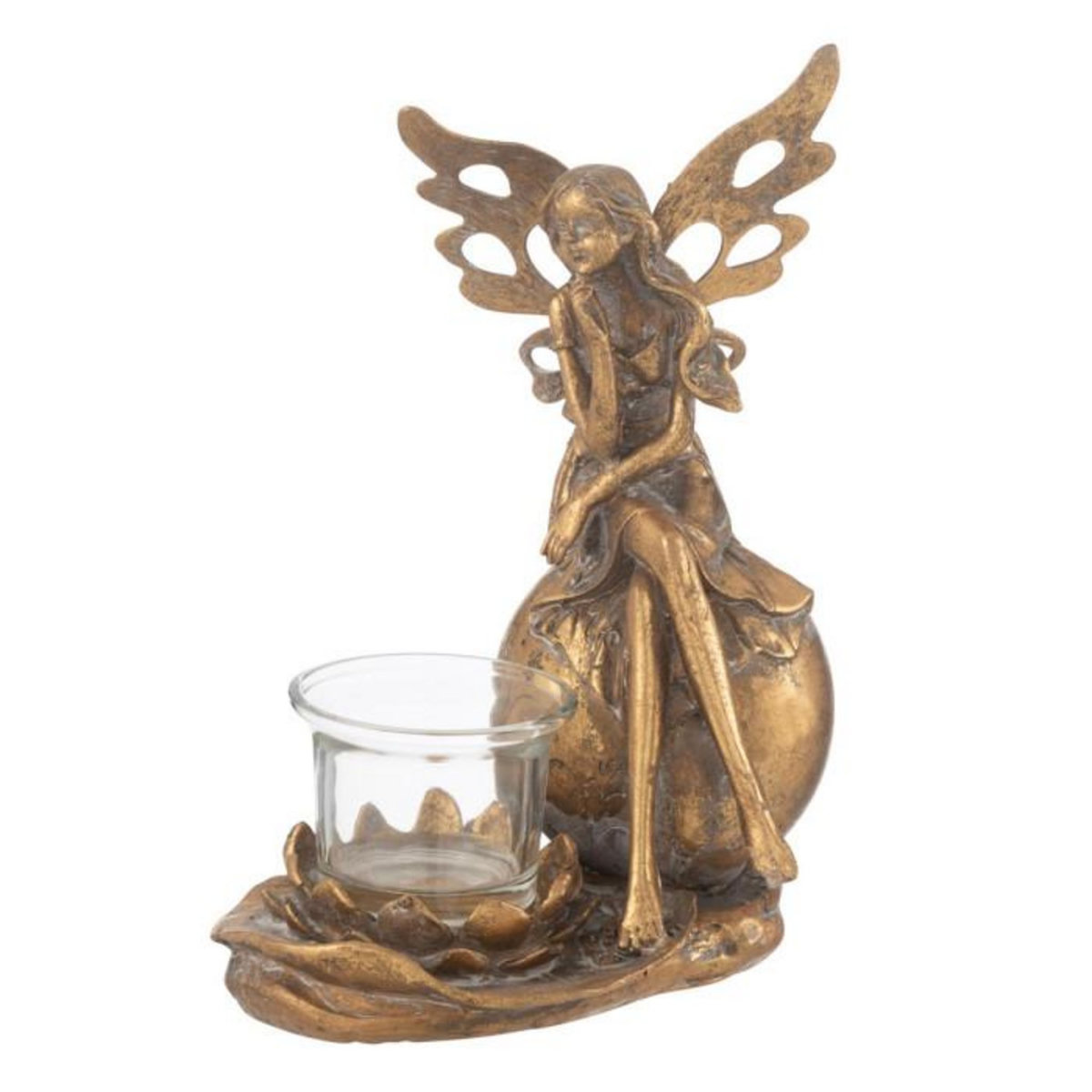 Paris Prix Bougeoir Déco en Métal  Vidia  20cm Or