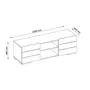 BEST MOBILIER Maze - meuble tv - bois gris - 160 cm - style contemporain -