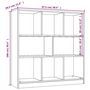Voir la diapositive 6 : VIDAXL Bibliotheque Chene marron 97,5x29,5x100 cm Bois d'ingenierie