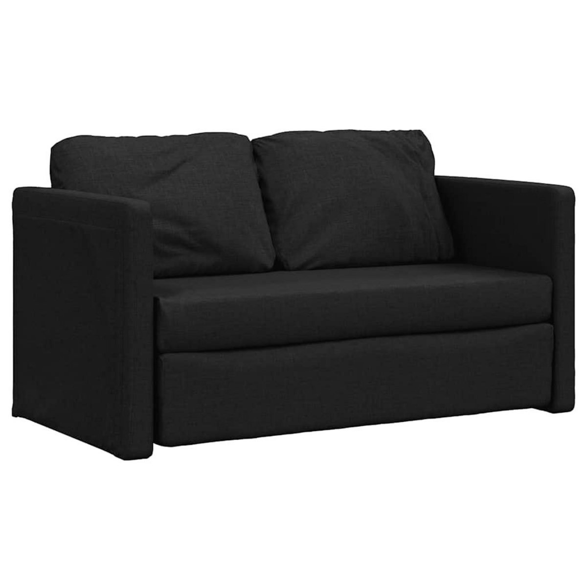 VIDAXL Canape-lit 2 en 1 noir 112x174x55 cm tissu