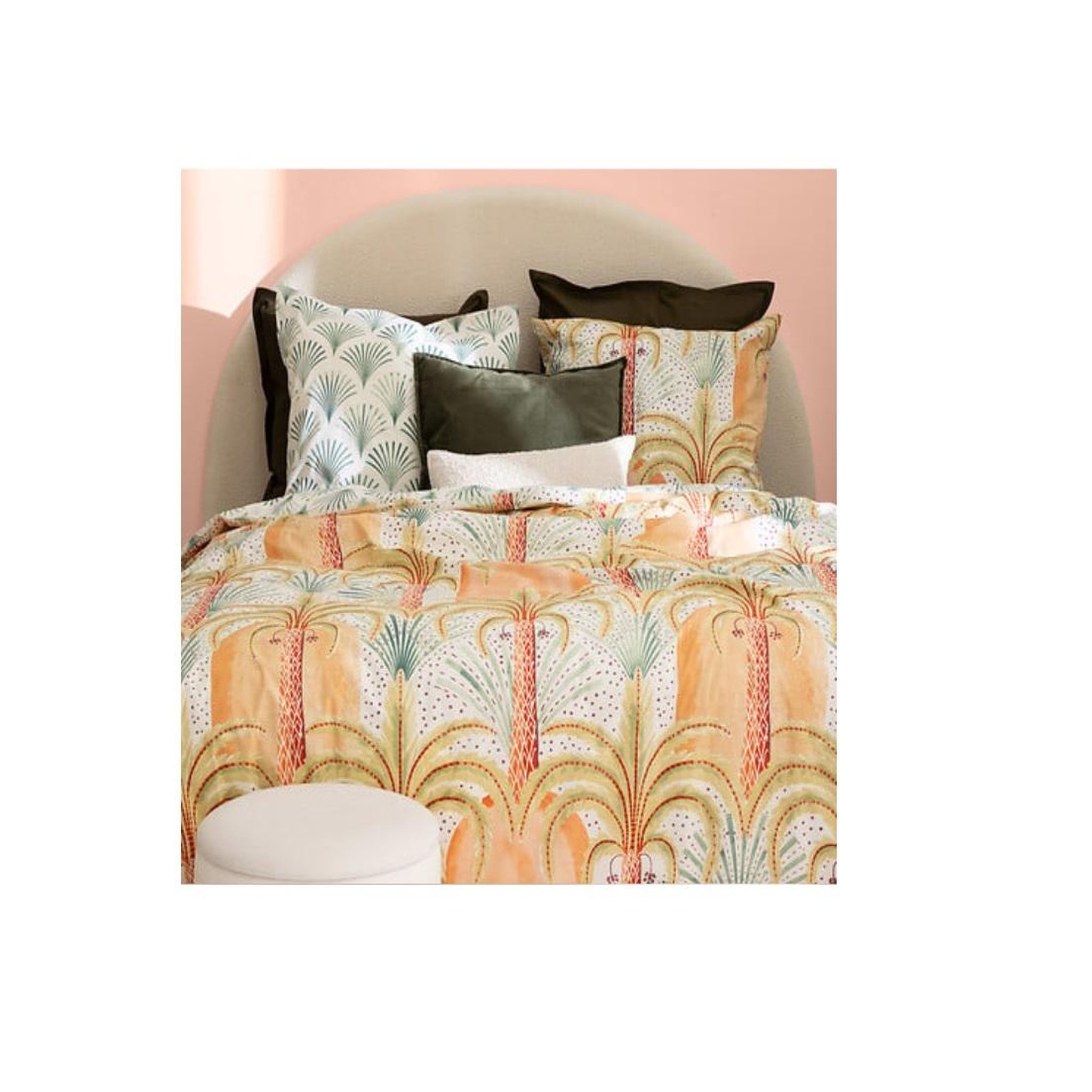 Voir la diapositive 4 : Eden Parure de lit percale de coton janice