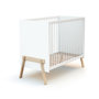 Voir la diapositive 4 : AT4 Lit bébé 60x120 CANAILLE Blanc et Hêtre