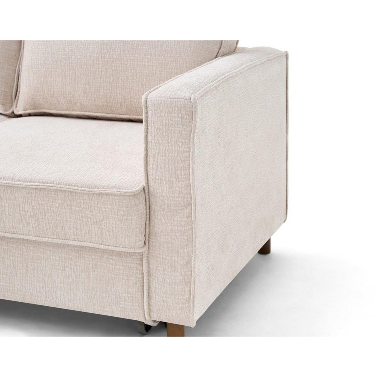 LISA DESIGN Jake - canapé d'angle gauche 4 places convertible avec coffre en tissu velours relief