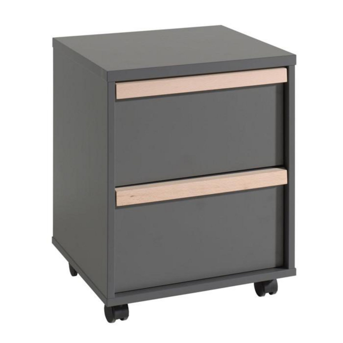 Paris Prix Caisson de Bureau 2 Tiroirs  London  60cm Gris Anthracite