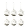 Voir la diapositive 1 : Paris Prix Lot de 6 Boules de Noël  Cœur Strass  8cm Argent