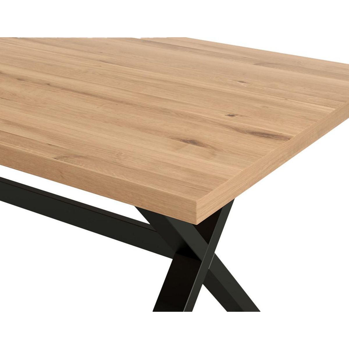 LISA DESIGN Woody - table à manger - chêne et hêtre massif - 180 cm