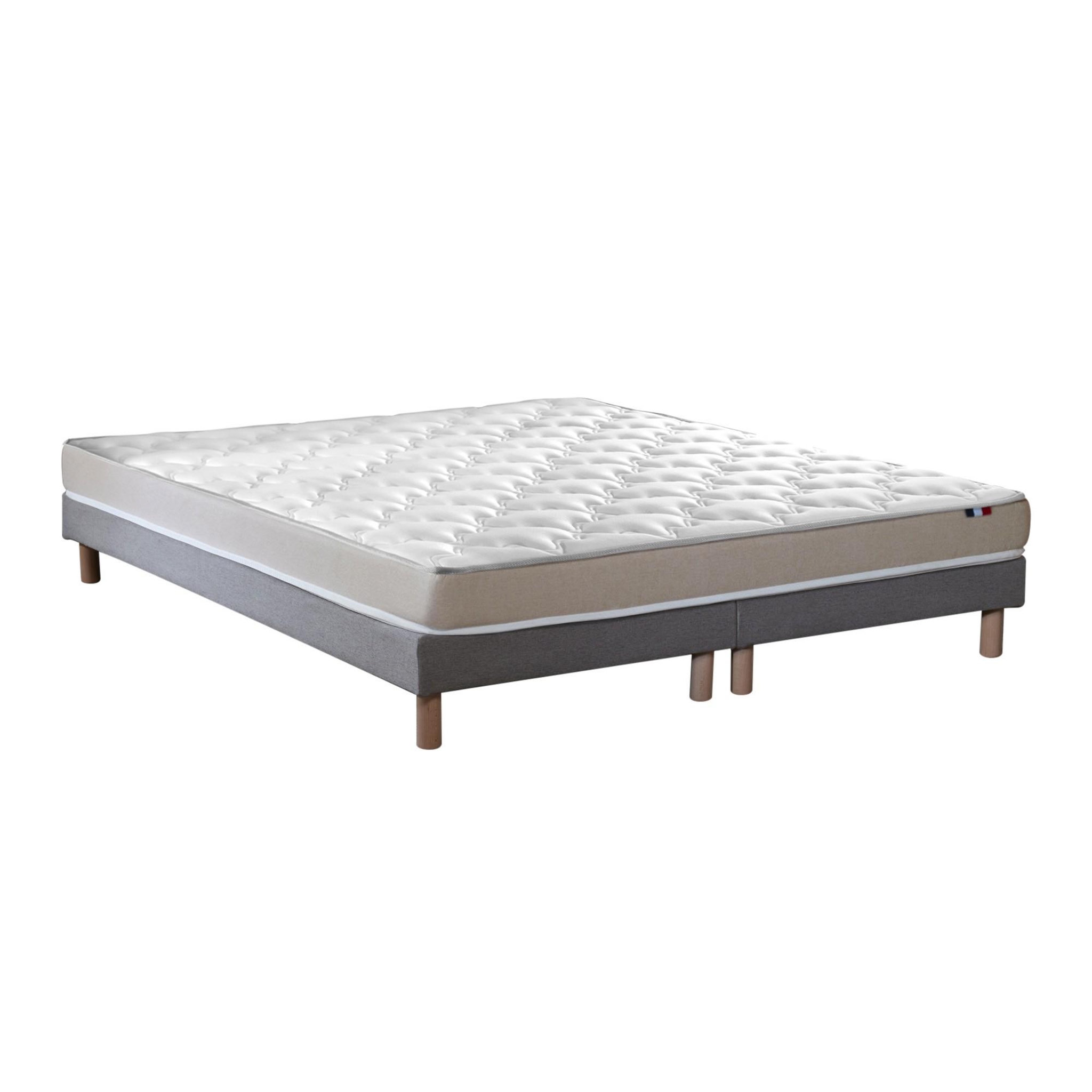 Voir la diapositive 5 : IDLITERIE Ensemble Matelas accueil Latex 3 zones INITIAL - Bi Confort Mousse & Latex + Sommier - Made in France