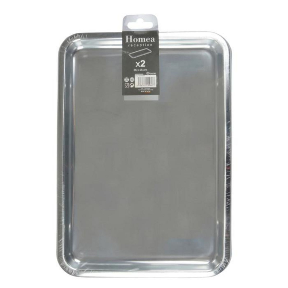 Paris Prix Lot de 2 Plateaux de Présentation  Noza  35cm Argent