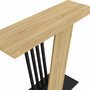 Voir la diapositive 5 : ID MARKET Console VICKY plateau bois et pied croisé noir