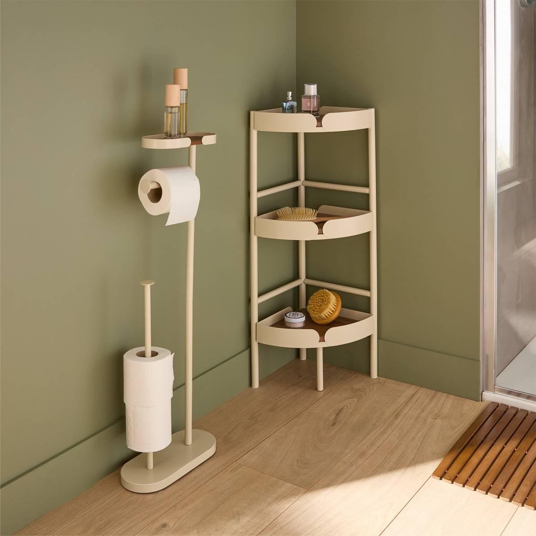 Voir la diapositive 5 : FIVE Dérouleur wc avec réserve  argiléo  72cm beige