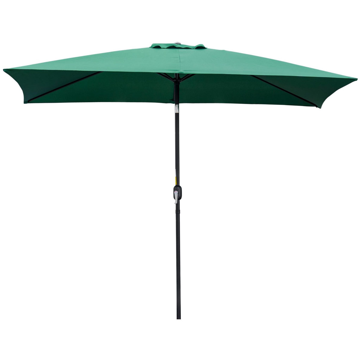 OUTSUNNY Parasol inclinable rectangulaire métal polyester haute densité 2,95L x 1,95l x 2,4H m vert