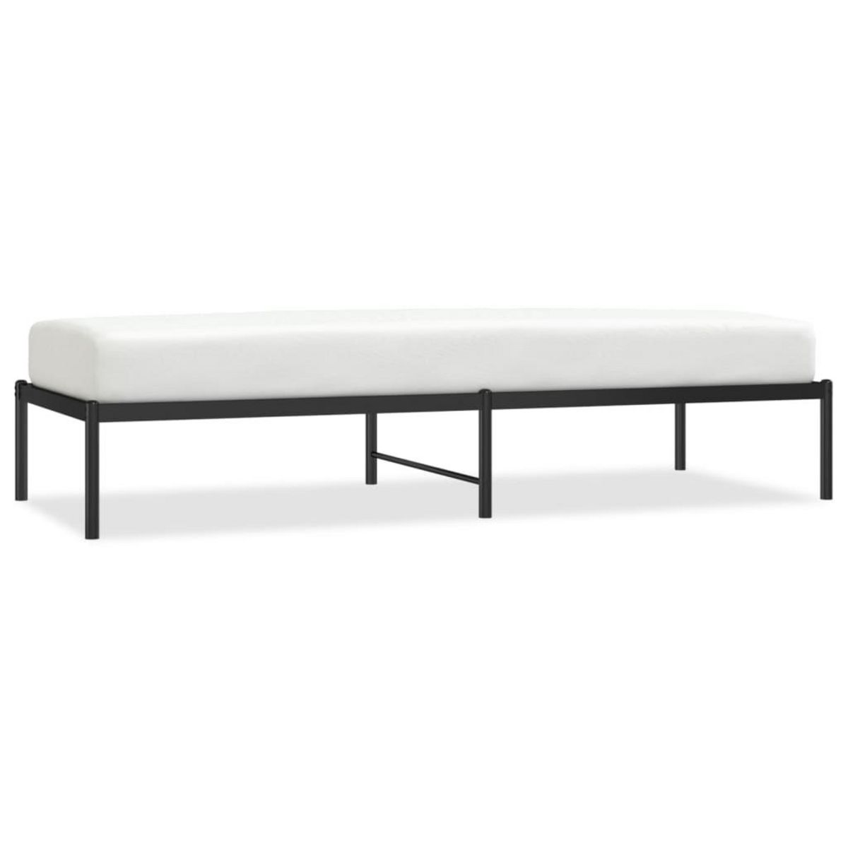 VIDAXL Cadre de lit metal sans matelas noir 75x190 cm