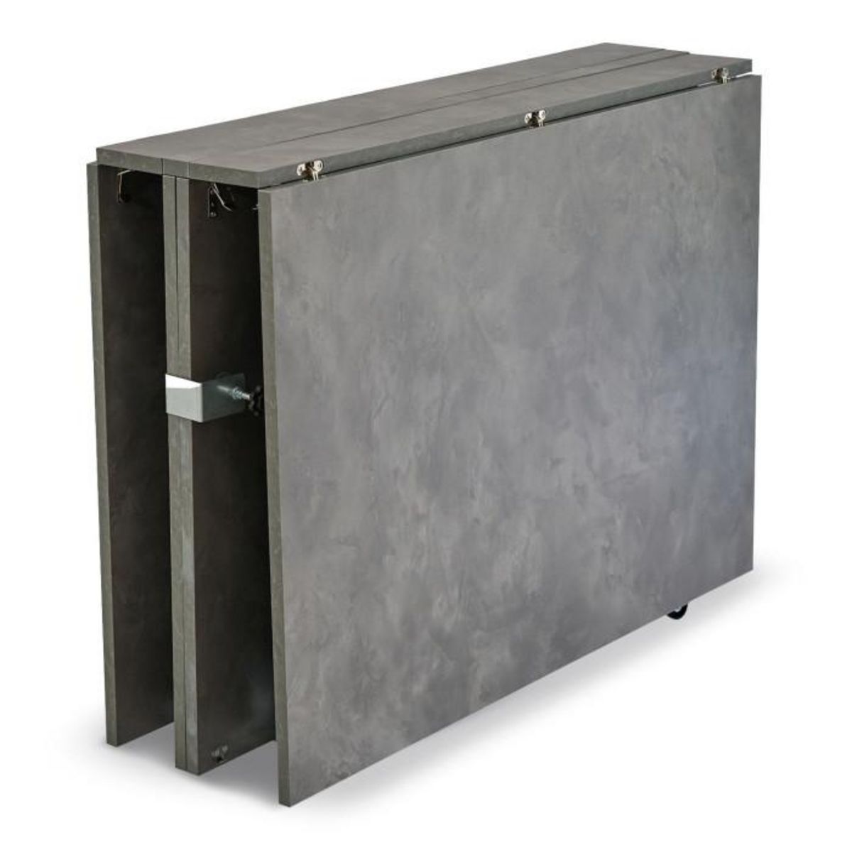 Paris Prix Table Console Extensible Effet Béton Ciré  Troy  100-300cm Gris