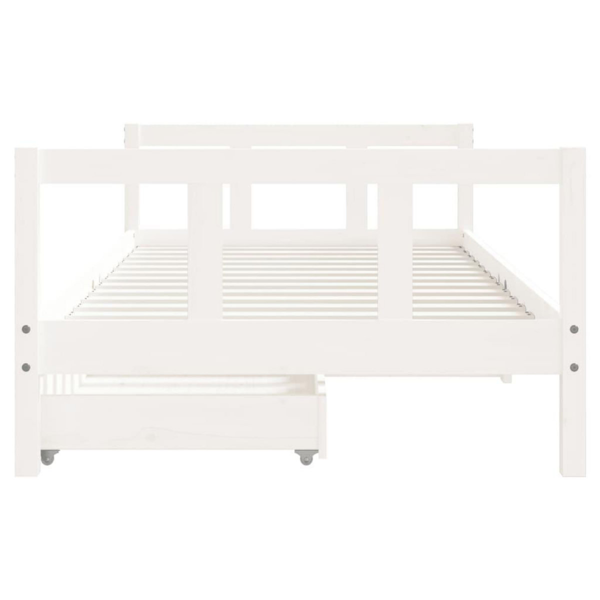 VIDAXL Cadre de lit d'enfants tiroirs blanc 90x190 cm bois pin massif