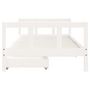 Voir la diapositive 5 : VIDAXL Cadre de lit d'enfants tiroirs blanc 90x190 cm bois pin massif