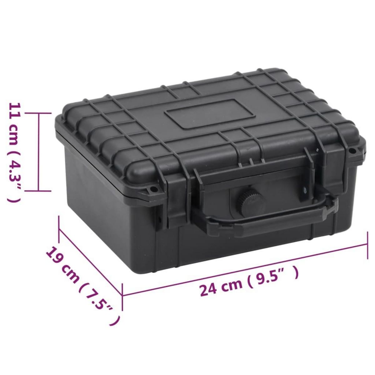VIDAXL Valise de vol portable Noir 24x19x11 cm PP