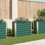 VIDAXL Lit sureleve de jardin Acier galvanise 100x40x77 cm Vert