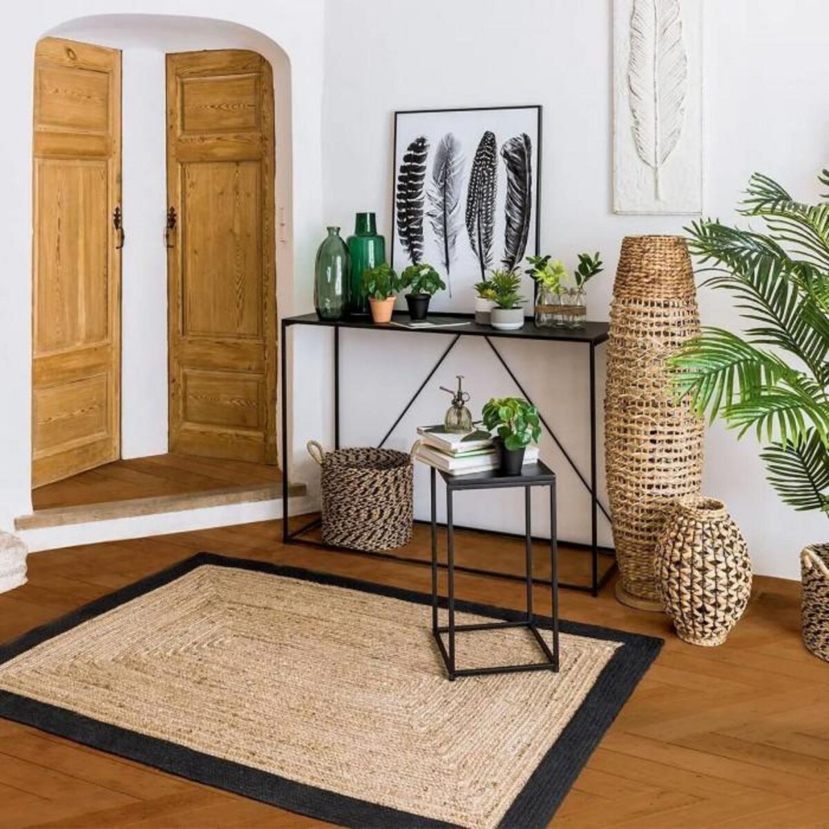 ATMOSPHERA Console Design en Métal  Gota  120cm Noir