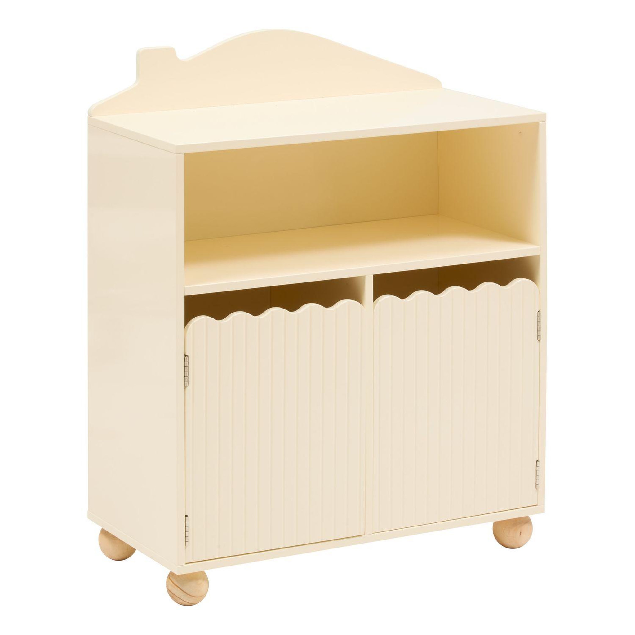ATMOSPHERA Bibliothèque enfant 2 portes et 1 niche bouli - beige