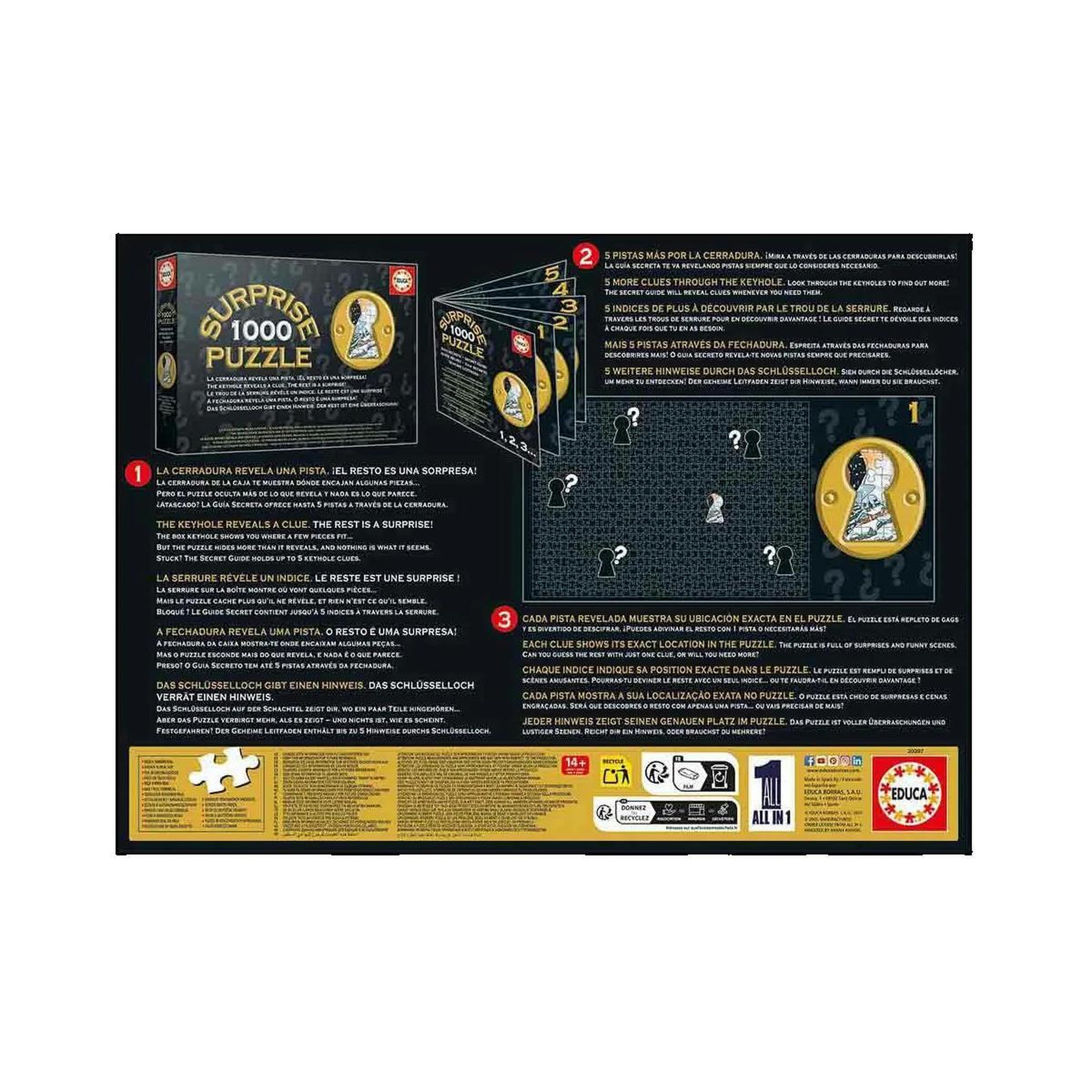 Voir la diapositive 2 : EDUCA Puzzle 1000 pièces – Antique Xmas – Educa – Noël – Adulte 14+ ans