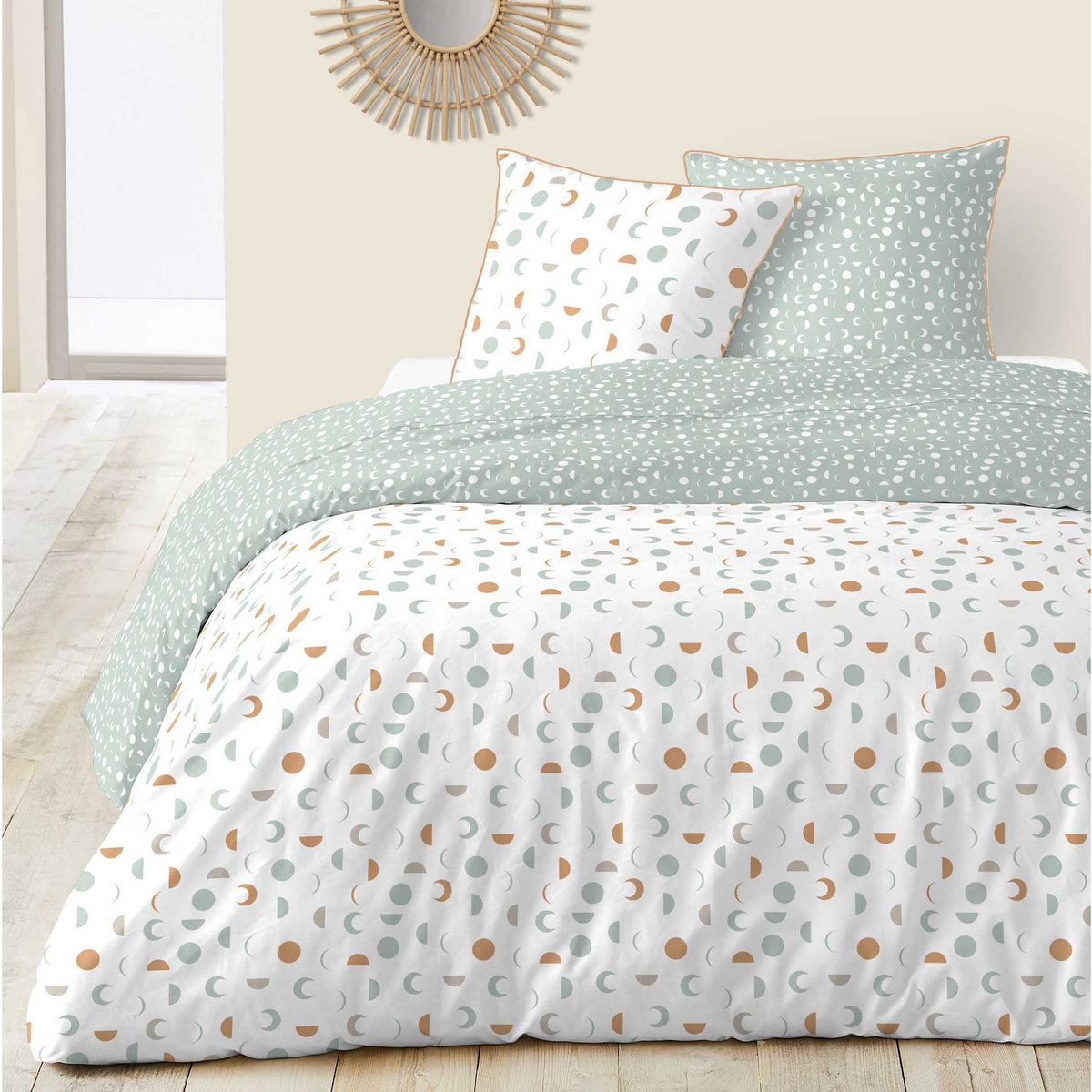 Parure housse de couette en coton 57 fils MOON