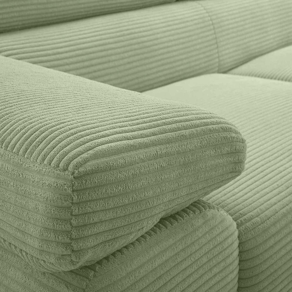 BEST MOBILIER Pablo - canapé 3 places - convertible avec têtières réglables - en velours côtelé