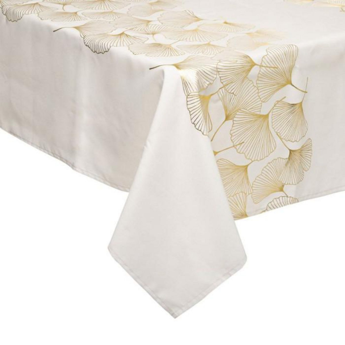 FEERIC LIGHT & CHRISTMAS Nappe Imprimée Ginko  Héritage  140x360cm Blanc