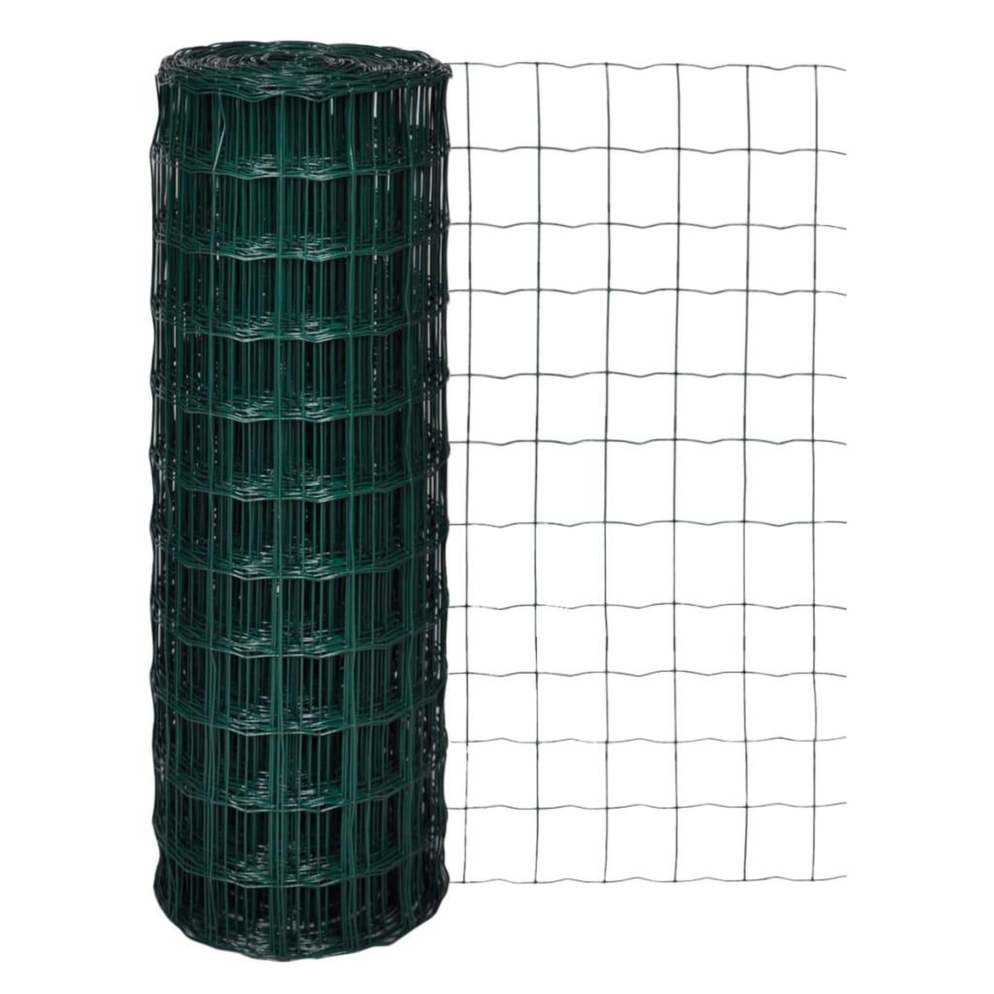 Voir la diapositive 1 : VIDAXL Cloture Euro Acier 25 x 1,7 m Vert