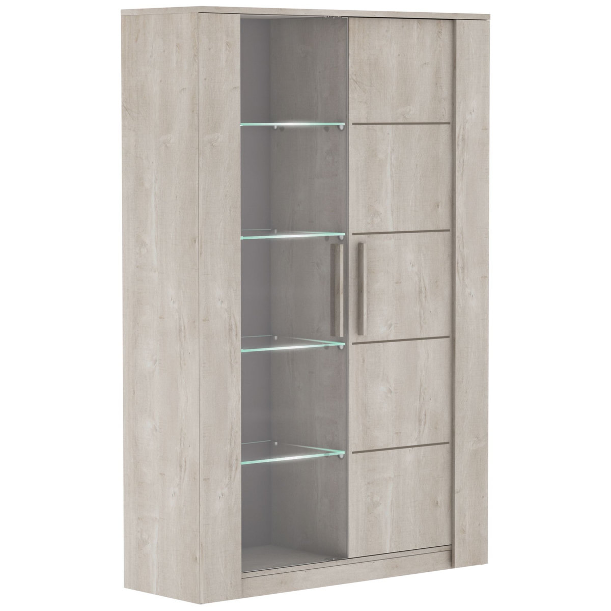 Vitrine 2 portes dont 1 vitrée L114xH175cm CANNES