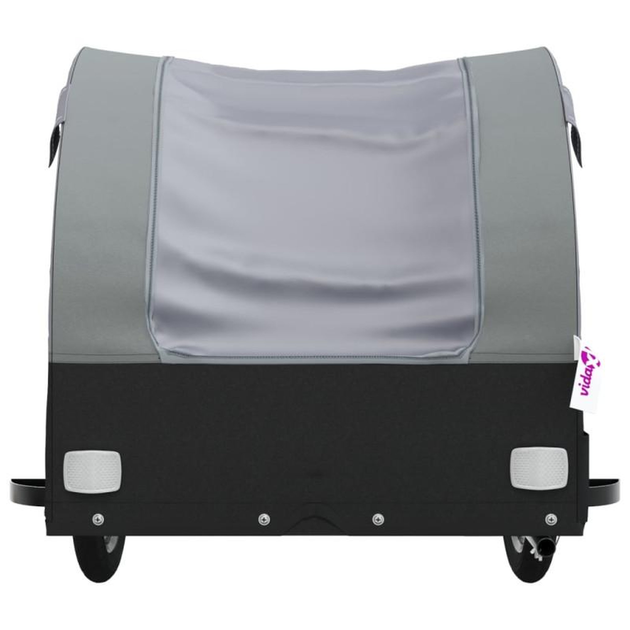 Voir la diapositive 6 : VIDAXL Remorque de vélo noir et gris 30 kg fer