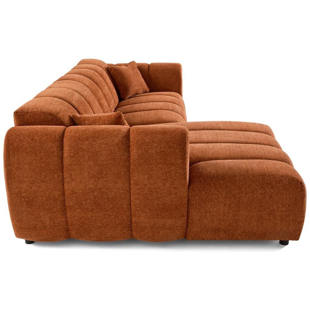 LISA DESIGN Curtis - canapé d'angle gauche 4 places en tissu texturé