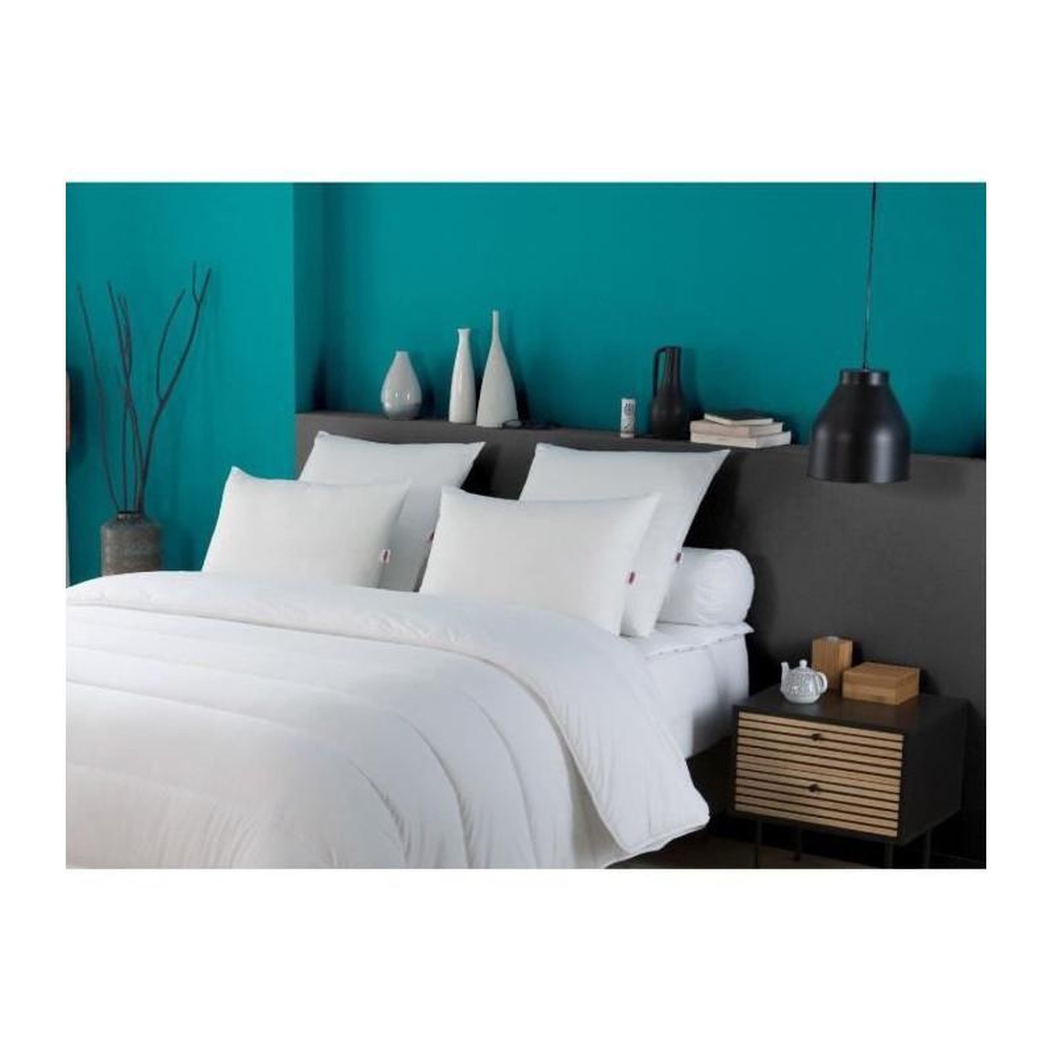 Voir la diapositive 2 : DODO Lot de 2 oreillers Tendance 50x70 cm- 100% Polyester - DODO
