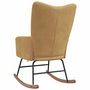 Voir la diapositive 5 : VIDAXL Chaise à bascule Marron Velours