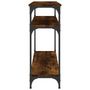 Voir la diapositive 5 : VIDAXL Table console chêne fumé 100x29x75 cm bois d ingénierie