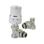 CENTRALE BRICO Thermostat et récepteur rectangle métal pour radiateur de chauffage central