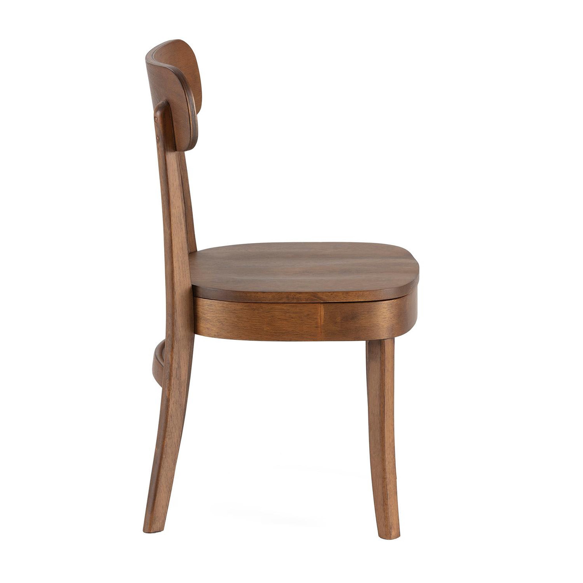 Voir la diapositive 4 : VS VENTA-STOCK Pack de 2 chaises Nala couleur Noyer, Bois Massif
