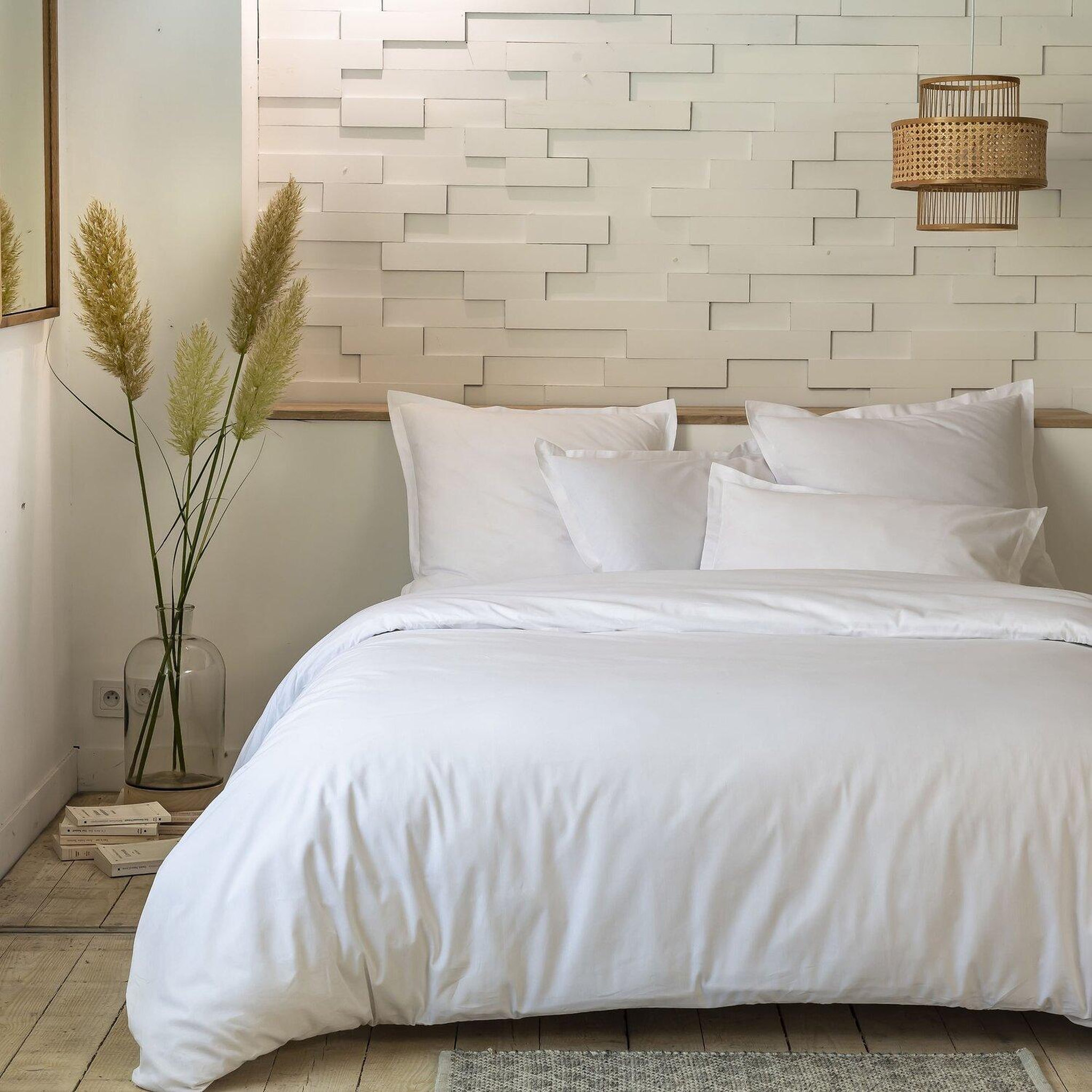 Voir la diapositive 3 : Home collection Drap plat 100 % percale de coton