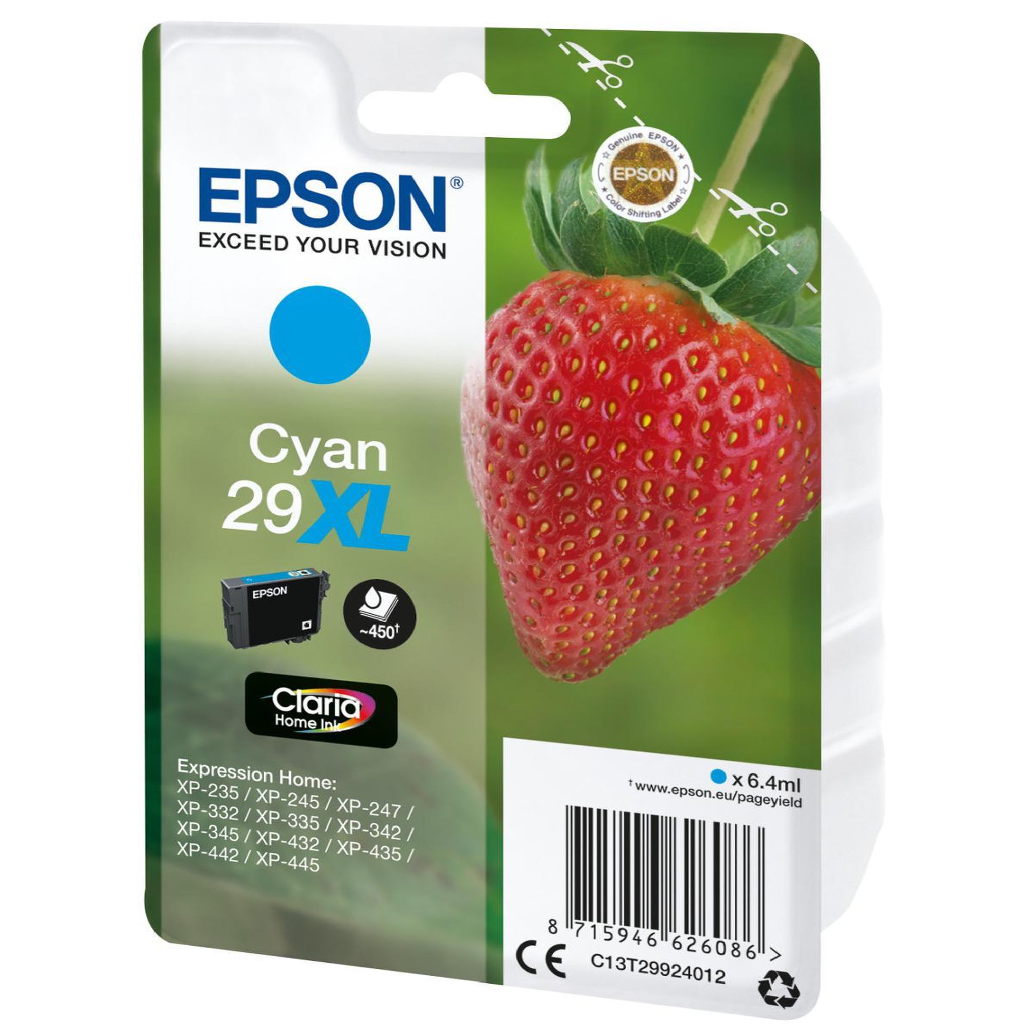 Voir la diapositive 3 : Epson Cartouche d encre Epson FRAISE CYAN XL
