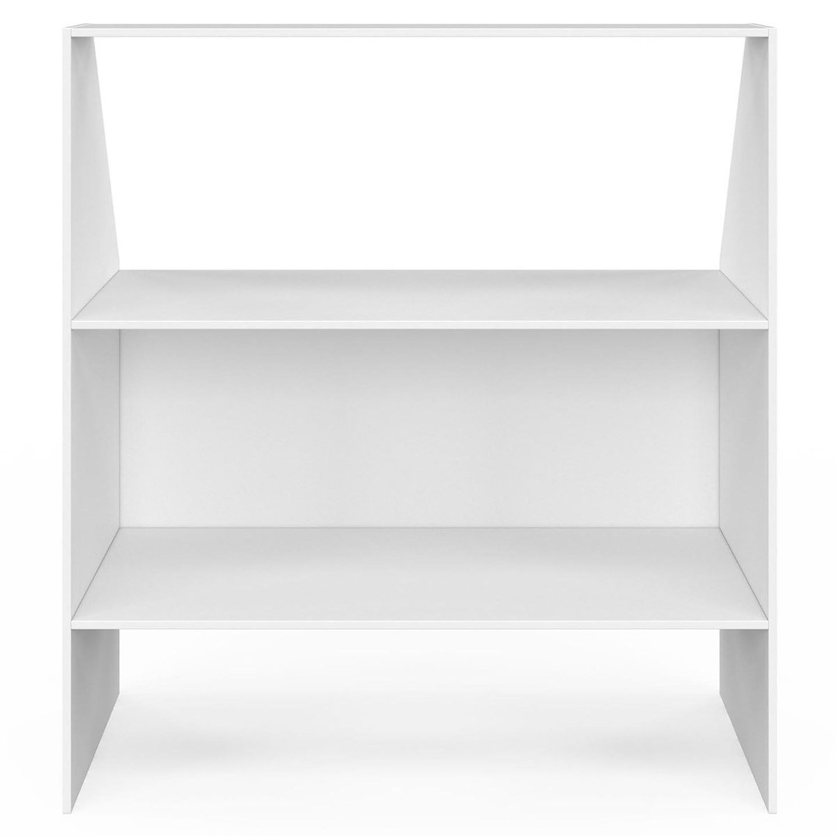 ID MARKET Etagère sous pente 2 niveaux TOMI 100 x 50 x 70/110 cm blanc