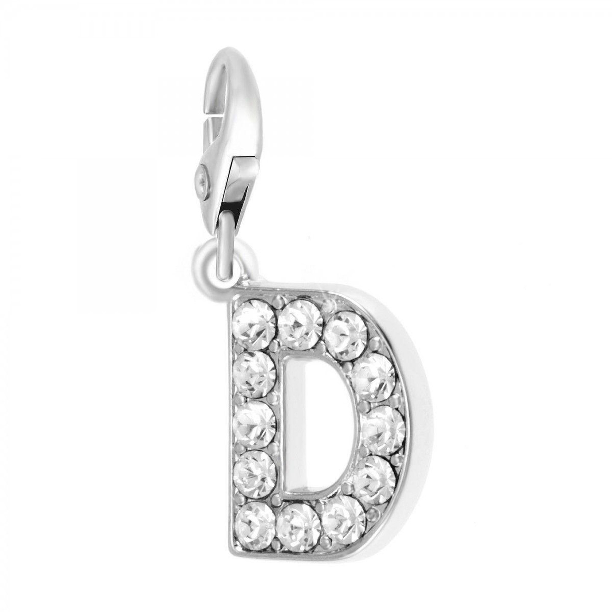 SC CRYSTAL Charm Lettre D SC Crystal orné de Cristaux scintillants