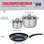 Voir la diapositive 2 : ELO Ensemble de 1 Poêle de cuisson 32 cm et 2 faitouts 16 et 24 cm Elo Prima Brillant