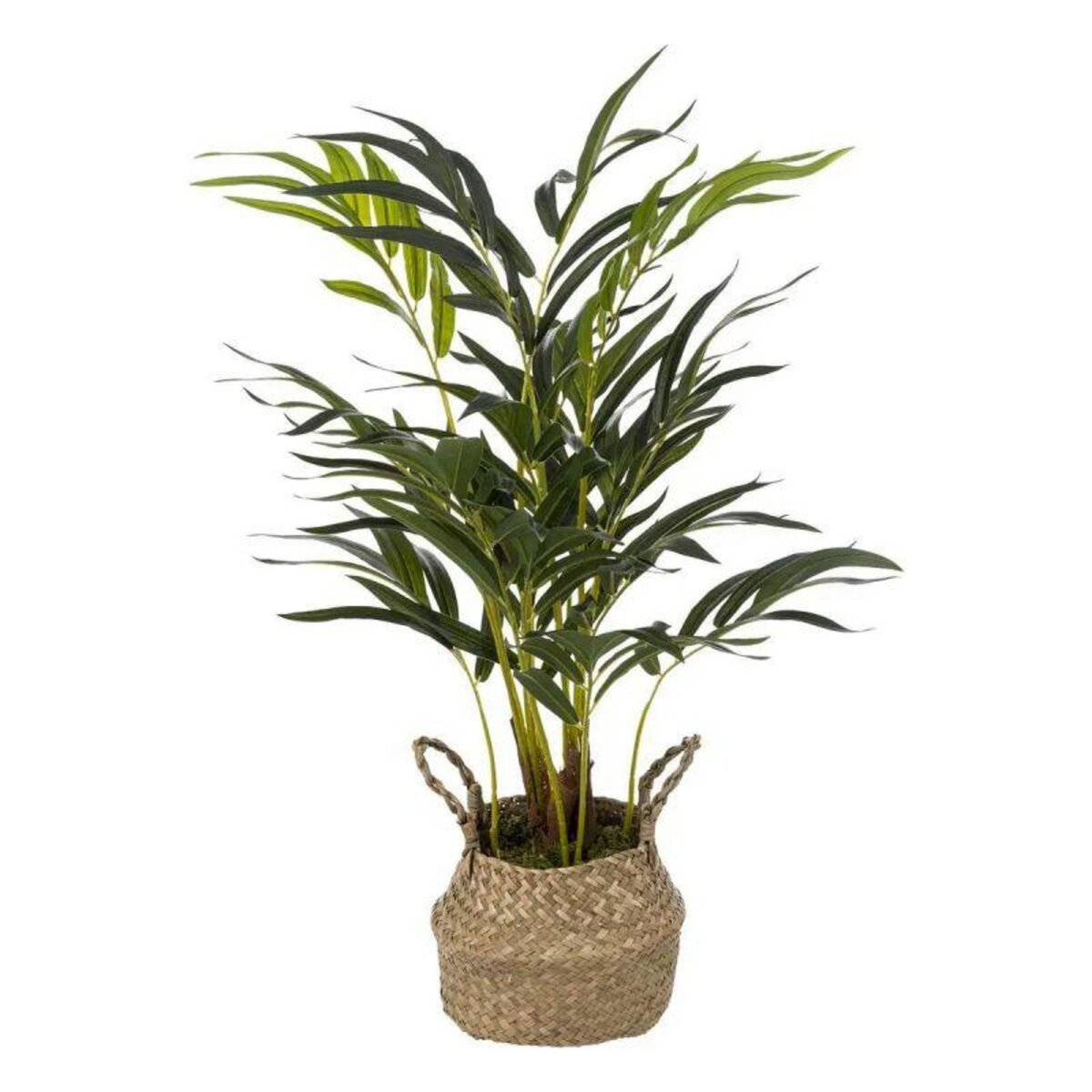  Plante Artificielle en Pot  Palmier  80cm Vert & Beige