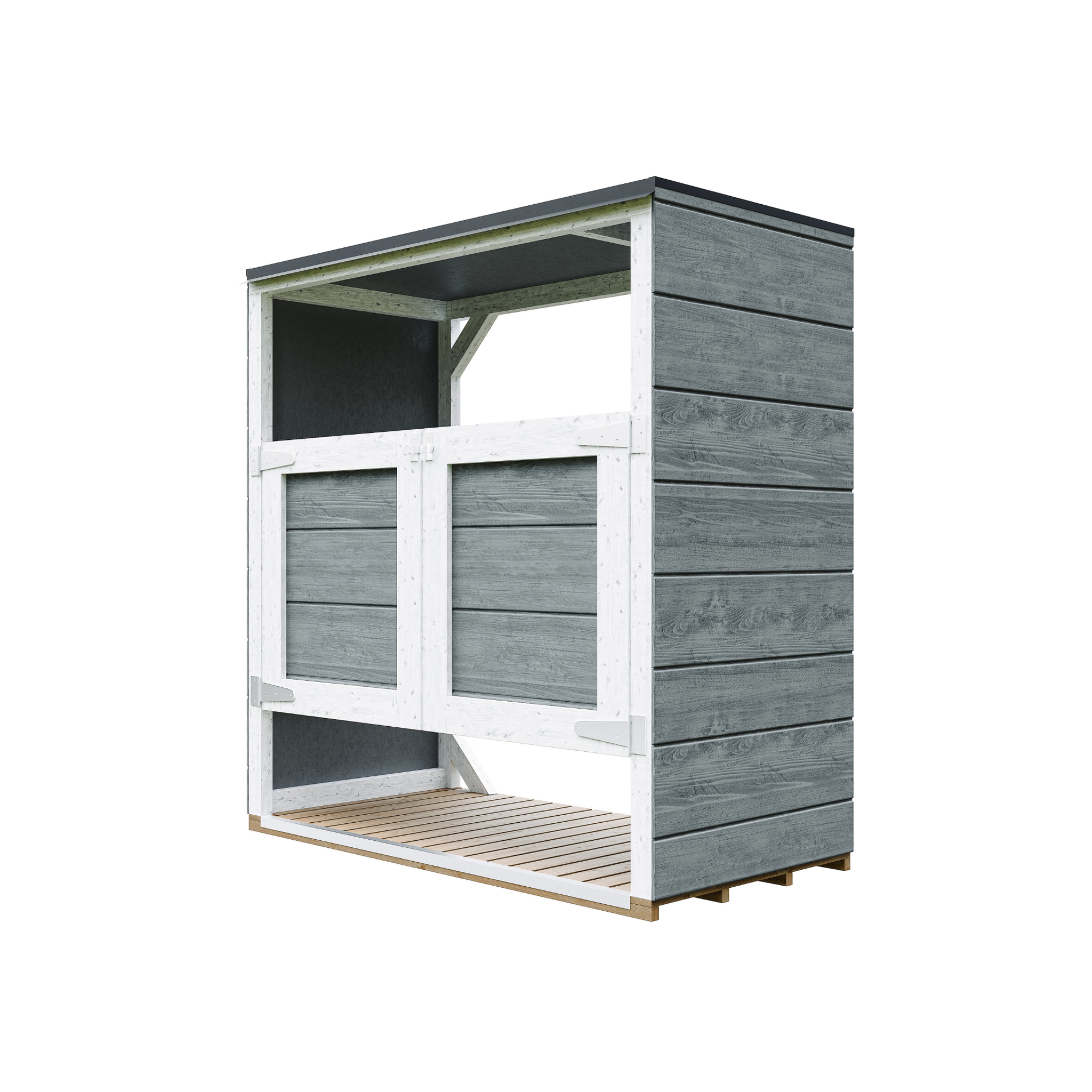 Voir la diapositive 3 : TIMBELA Abri de jardin pour poubelles, Cache poubelle extérieur 2x240L M980A